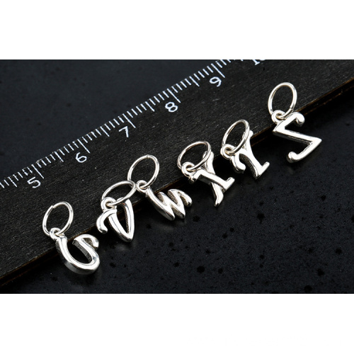 Silver 925 Gold Plated Alphabet Pendants